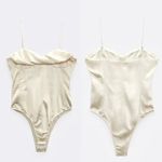 ZARA Satin Bustier Corset Cami Bodysuit Cream Ivory Size Small Photo 1