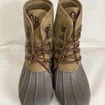 MarleyLilly Tan and Gray Winter Rain Boots with Waterproof Design Photo 1