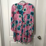 Honeyme Floral Pink and Blue Women's Top Photo 1