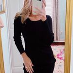 Black Feather Accent Mini Dress Size XS Photo 0