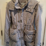 SLY Military Buckle Steel Parka Gray Japanese Size 1 Vintage Utility Jacket Fur Photo 0