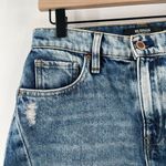 Hudson Jeans HUDSON Lulu Jean Skirt Size 26 Blue Denim Distressed Oves Wash 100% Cotton Fray Photo 5