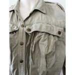 American Vintage Vintage Made In USA Green Cotton Snap Button Short Sleeve Shirt Maxi Dress 10 Photo 15