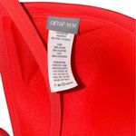 Aerie  Neon Coral Crochet Racerback Triangle & Tassel Plunge bathing suit top Photo 3