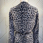 ALLSAINTS  Esme Kimono Top Leopard Printed Long Sleeve‎ Belted Tan Brown Size XS Photo 8