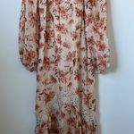 Revolve CAMI NYC Francie Lace Trimmed Floral Print Silk Chiffon Maxi Dress Size:S Photo 3