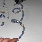 None Vintage Floral Beaded Necklace & Coil Bracelet Set Photo 2