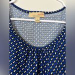 Choices Blue and White Geometric Sleeveless Top Size L Photo 1