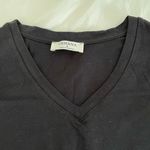 Zenana Outfitters V-neck black Gorpcore athleisure minimalist cotton short sleeved top S Photo 4