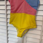 Crane Multi Color One Piece Swim Suit Size Large‎ Blue Photo 3