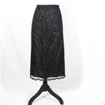 Vintage 80s 90s Black Lace Plus Size Skirt 18W by Chez California Corporate Goth Photo 4