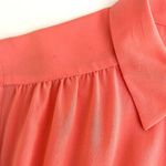 Madewell Silk Camp Blouse in Coral Size S Photo 5