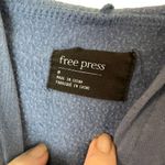 Free Press  Distressed Blue Hooded Sweatshirt Size Medium Photo 4