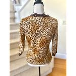 INC Y2K Brown Tan Leopard Animal Print Cheetah Lace Sparkle V Photo 2