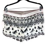 P.J. Salvage  Womens Ski Club Shorts Pajama Lounge Fair Isle White Black XL Photo 3