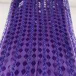 Vintage 90s Y2k Silk Beaded Sequin Gown Halter Neck Low Back Formal Prom Purple Size XS Photo 11