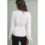 Anthropologie Saturday Sunday Allison Tied-Sleeve Jacket White Size XS Photo 1