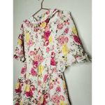 LA MAISON TALULAH Pink White Tea Time Floral Lace Trim Mini Dress Size XS Photo 15