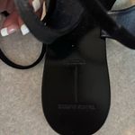 Black Suede Studio Mindy Ankle Strap Preppy Boho Chic Minimalist Sandal 7.5/37.5 Photo 3