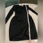 House Of CB Elegant Black Wrap Dress Photo 8