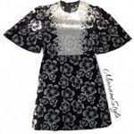 ZARA Combined Floral Lace Bib Dres Photo 3