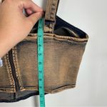 American Bazi Dyed Acid Copper Denim Corset Top NWT XL Castlecore Whimsygoth Photo 9
