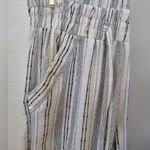 Sienna Sky  Womens Linen Blend White Black Pants With Pockets Size Medium Photo 2