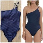 La Blanca Navy One Shoulder Linea Costa Swimsuit 18W NWOT Photo 1