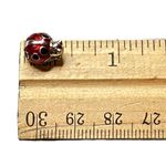 Sterling Silver 925 red lady bug charm for bracelets OR Pendant for Dainty Chain Photo 2