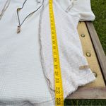 BKE  women's waffle knit quarter zip hoodie in cream  Small Photo 9