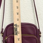 AMERICAN LEATHER Co. Burgundy Pebbled Leather Cleveland Crossbody Bag in Grape Purple Photo 8