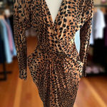 EKLEKTIC Jackie Bernard Vintage Cheetah Print Dress Size 4 Brown Photo 0