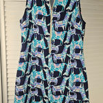 Lilly Pulitzer  Womens Bright‎ Navy Alpaca My Bags Opal Shift Dress Small Photo 0