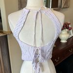 Sho Fly Lavender Cable Knit Sweater Tank Cropped Purple Size undefined Photo 3