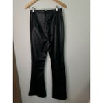 White Fox Boutique White Fox Show it Off Black Vegan Leather Flare Pants Photo 3