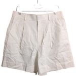 Everlane Tencel Way High Drape Shorts Beige Pleated High Waisted Belt Loops 12 Photo 0