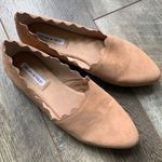 Chelsea and Violet Clara Suede Leather Scalloped Flats Tan Beige Size 11 Photo 1