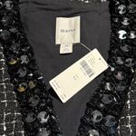 Maeve Anthropologie Sequin Embellished V-Neck Tweed Mini Dress Black Size XS Photo 6