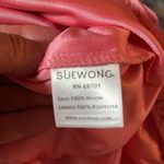 Sue Wong  Pink & Silver Lace Embellished Sheath Cocktail Dress Photo 8