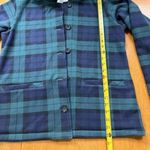 Vermont Country Terry Plaid Fleece Cardigan Sweater Plush Cozy Top Jacket Size M Blue Size M Photo 11