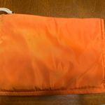 adolfo dominguez orange pouch makeup bag clutch stylish functional trendy Photo 3