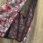 Victoria's Secret Black Pink Butterfly Print Strappy Lace Satin Cami Dress M Photo 3