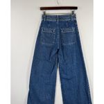 We The Free People Womens Jeans Blue Colette Wide Leg Utility Button Fly Size 25 Photo 7
