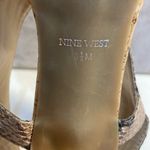 Nine West NINE WEST Snakeskin Cork Bottom 4” Heels Crossover Straps Sandals Classic 8.5M Photo 11