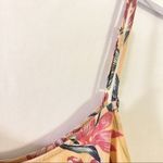 Colorful Tropical Floral Print Spaghetti Strap Top — Size 2 — Yellow Pink Summer Multiple Photo 1