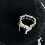 Blue stone Jewelry Set, Necklace, Earrings and Cocktail Ring Silver Photo 4