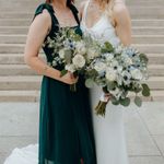 Show Me Your Mumu Claire Midi Dress - Emerald Green Chiffon - Small Photo 3