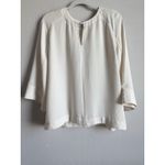 Ann Taylor Women's Wide Dolman Sleeves Ivory Top Blouse Size Large Casual Office Photo 5