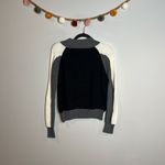 525 America  color block greyscale mock neck sweater Photo 4