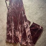 Free People 90's Forever Tie Side Velvet Overalls Photo 7